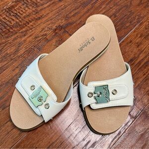 Dr. Scholl’s Nice Iconic Sandals Slides, white, Size 7
